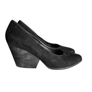 Eileen Fisher Black Hawk Soft Suede Pumps Heels Shoes Size‎ 8